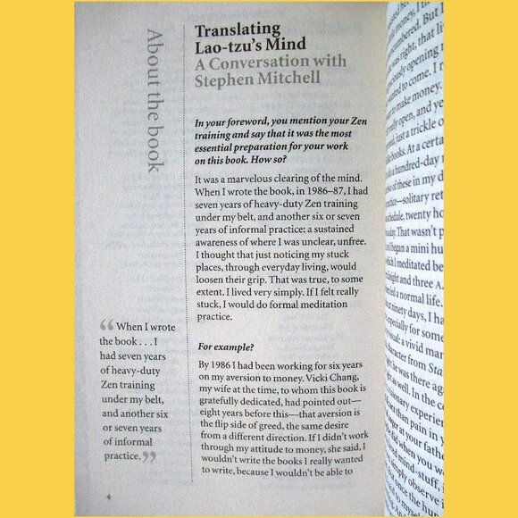 Book: Tao Te Ching by Lao-tzu, translated by Stephen Mitchell - Picture 14 of 16